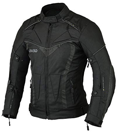 BorneAir Chaqueta de protección de Moto Impermeable con ventilación, L