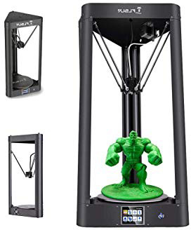 FLSUN Impresora Delta 3D premontada con tamaño de impresión φ260X370 Nivelación automática Pantalla táctil WIFI Control remoto Cama calefactada Nivelación automática
