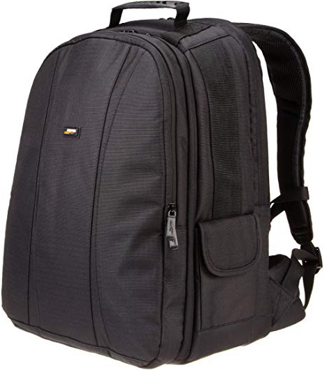 AmazonBasics - Mochila para cámaras DSLR y ordenadores portátiles (interior de color gris)