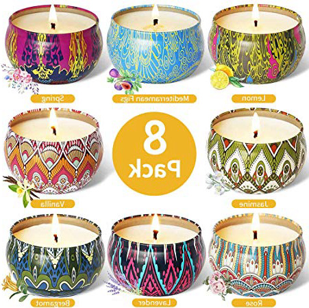 McNory 8 Piezas Regalo de Velas Perfumadas,Velas Aromaticas,Cera de Soja Natural,Aromaterapia Decoración para Relajación Fiesta Boda Baño Yoga Cumpleaños Navidad Día de San Valentín