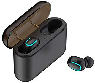 COOLEAD Mini Auriculares Inalambricos Bluetooh 5.0 Invisibles con Caja de Carga para iPhone,Android Deportes,Reunión