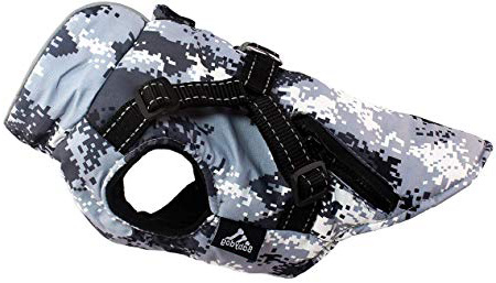 Abrigo Chaqueta Para Perro, caliente para mascotas, prenda de vestir invierno, chaqueta de invierno, cazadora perro con forro polar, ropa para perro, trenca para perro. (M, Gris)