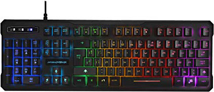 Mars Gaming MK218 - Teclado H-Mechanical Red con iluminación RGB 9 Efectos