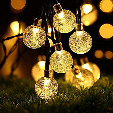 OxyLED Guirnalda de luces solares,30 luces LED para jardín, patio, exteriores, impermeable, para interiores y exteriores, ideal para jardín, terraza, patio, exterior, Navidad (luz ambiental)