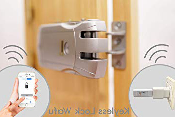 Keyless Lock Wafu Cerradura electrónica inteligente 4 mandos +USB Bluetooth apertura con móvil.Desbloqueo con mandos o smartphone.Cerrojo de seguridad antirrobo.