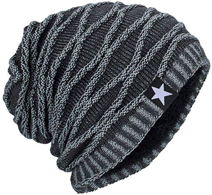 Hombres Cozy Invierno Gorra de Punto tartán Beanie Universal Cálido de Punto de esquí Beanie Hat cráneo Slouchy Gorra Sombrero