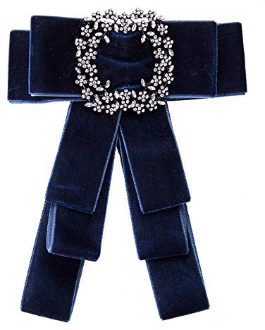 kentop Mujer Vintage Broche agujas lazo Broche con brillantes bekleidungs joyas para banketts, fiestas 16.2×13.2cm azul