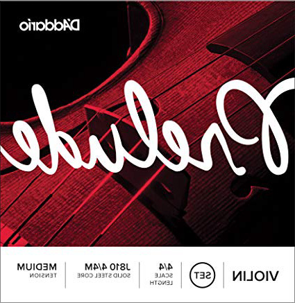 Juego de cuerdas para violín Prelude de D'Addario, escala 4/4, tensión media.