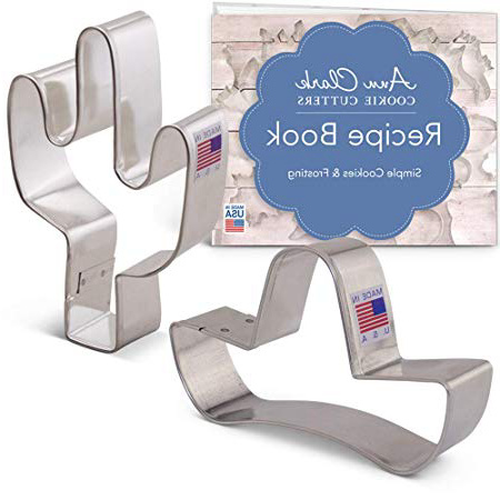Cinco de Mayo/mexicana patrimonio Cookie Cutter Set – 2 Piece – Sombrero y Cactus – Ann Clark – acero bañado en estaño