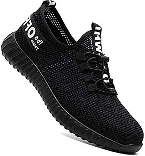Zapatos de Seguridad para Hombres Zapatillas de Trabajo Ligeras con Puntera de Acero Calzado de Protección Transpirables