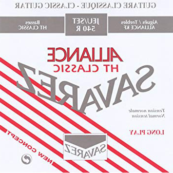 Savarez 655917 - Cuerdas para Guitarra Clásica Alliance HT Classic 540R Juego Tensión Estandar, Rojo