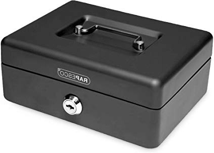 Rapesco money - Caja fuerte portátil de 15 cm de ancho con portamonedas interior
