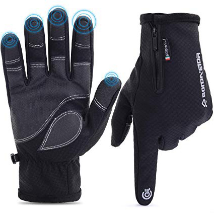 Guantes de Invierno Hombre Mujer | Guantes de Pantalla Táctil | Guantes de Invierno Cálido Impermeable A Prueba de Viento | Guante Térmica Antideslizante para Running Acampada y Senderismo Ciclismo