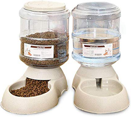 Dispensador de Agua Automático para Mascotas de Gatos /Perros 3.75L x 2 Piezas Preservador de Alimentos y Agua