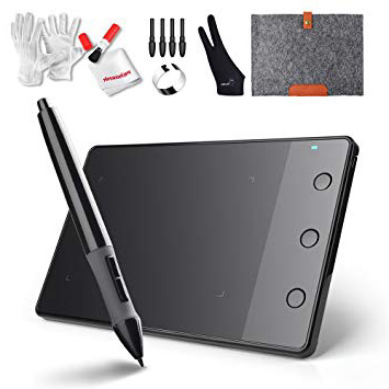 Huion H420 Tableta Gráfica Digitalizadora Tableta de Dibujo de Gráficos Pad con Pluma Digital Inalámbrica 10.1 x 5.6 cm compatible con Windows y Mac