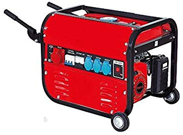 GENERADOR ELECTRICO GASOLINA CON RUEDAS 15L 5500W (1000W+1000W+1000W+2500W) TRIFASICO MONOFASICO MOTOR 4T