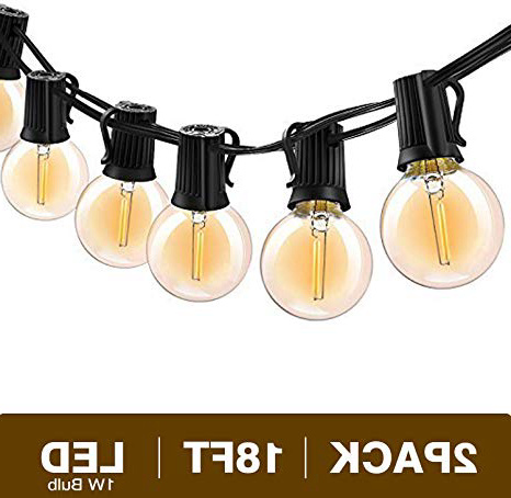 Svater Cadena de Bombillas, 2x18Ft Cadena de Luz, G40 Guirnaldas Luminosas de Exterior y Interiores con 2x10 Globe LED Bombillas, Guirnalda Luces Exterior Perefcto para Jardín Patio Fiesta Cafe