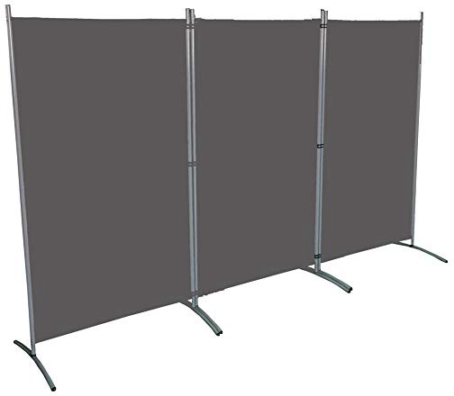 SAILUN® 260x180cm Antracita Biombo de Privacidad Plegable para Casa de Campo Dormitorio Salon