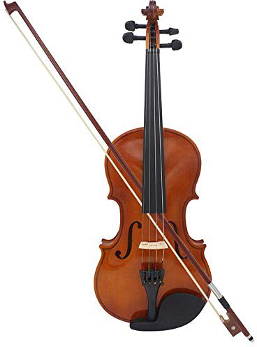 Umiwe Violín de Madera Maciza Tamaño Completo 1/4 para Estudiantes Principiantes con Bolsa de Almacenamiento, Carcasa Dura, Arce, Colofonia, Arco, Kit de Violín, Regalo para Niños Estudiantes