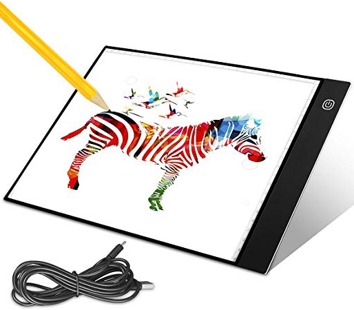 Aitsite Tableros de Dibujo LED Tracking Pad Tableta de Luz A4 Mesa de Luz Niveles de Brillo Ajustables Tableta de Dibujo Animaciones Bocetos X-Ray
