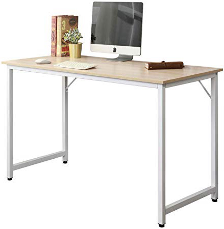 sogesfurniture Escritorio para Ordenador Moderno Mesa de Computadora Escritorio de Oficina Mesa de Trabajo Mesa de Estudio de Madera y Acero, 100x50x75cm, WK-JJ100-MO-BH