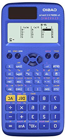 Casio FX-85SPXII - Calculadora científica, Recomendada para el curriculum español y portugués, 252 funciones, solar, color azul