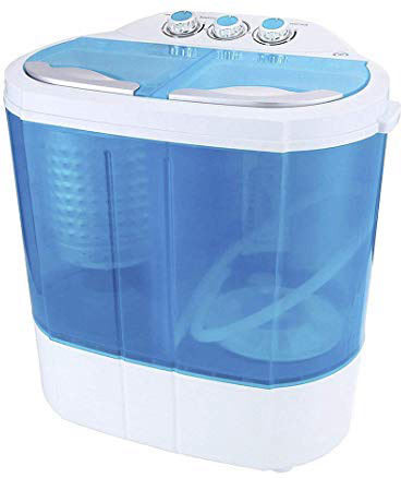 Display4top Portátil Carga superior 3.6kg - Lavadora - Enchufe estándar europeo (Azul)