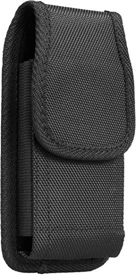 AQ Mobile Funda Cinturón Vertical para Móviles y Smartphones, Talla XL (para 6,5" Smartphone) Textil, Pinza de cinturón, Lazo para cinturón
