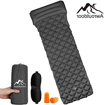 Awroutdoor Esterillas Inflables, Esterilla Camping, Ultraligera Colchon Acampada, Colchones de Aire con Almohada Impermeable, Hamaca de Viaje, Carpa y Saco de Dormir