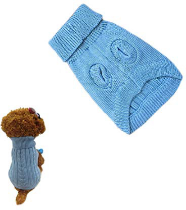 Veewon Perro Abrigo Caliente Lindo Mascota Cachorro Gato Jersey Ropa de Ropa de Vestir, Azul