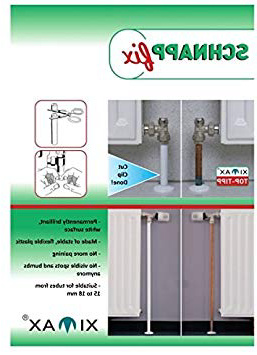 Ximax Schnappfix - Cubierta de tubería para radiador Paquete 8-er (205 mm) blanco