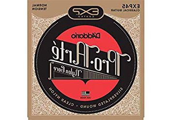 D'Addario EXP45 - Juego de Cuerdas para Guitarra Clásica de Nylon con Entorchado de Plata (Tensión Media), Transparente