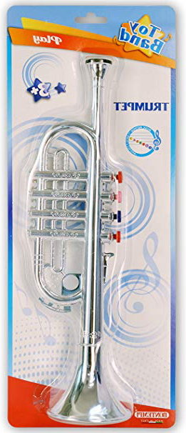 Bontempi-32 Trompeta con 4 Teclas, Color Plata (Spanish Business Option Tradding 32 3802