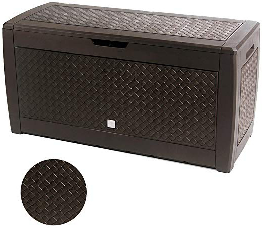 Prosper Plast Mbm310–440u, Contenedor de Jardín, 119 x 48 x 60 cm, Marrón Oscuro