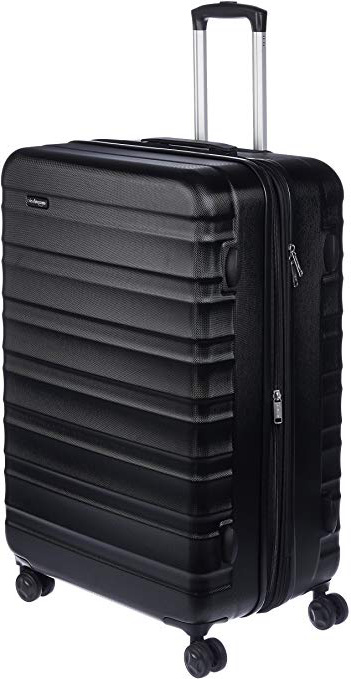 AmazonBasics - Maleta de viaje rígidaa giratoria - 78 cm, grande, Negro