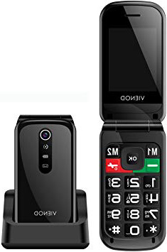 VIENOD VF241 Teléfono Móvil de Tapa con Teclas Grandes para Mayores con SOS Botón, Cámara, 2,4 Pulgadas, Fácil de Usar Móviles para Ancianos