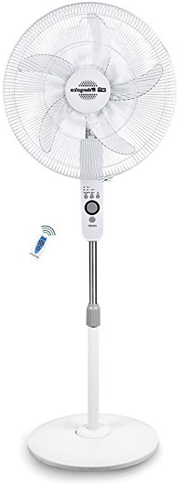 Orbegozo SF 0247 – Ventilador de pie con mando a distancia, 2 modos de funcionamiento (normal y sleep), temporizador, 3 velocidades de ventilación, 45 cm de diámetro y potencia de 55 W