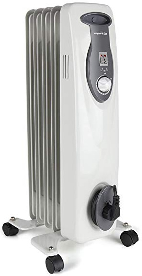 Orbegozo RA E Radiador de Aceite de 1000 W y Construcción Modular de 5 Elementos, Blanco