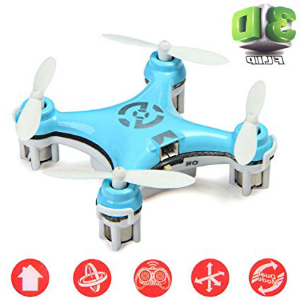 Cheerson® CX-10 Mini Drone Nano Cuadricópteros RTF - 4 Canales 6 Ejes Gyro 360 Grados 2.4G RC Minicóptero con Luz LED (Azul)
