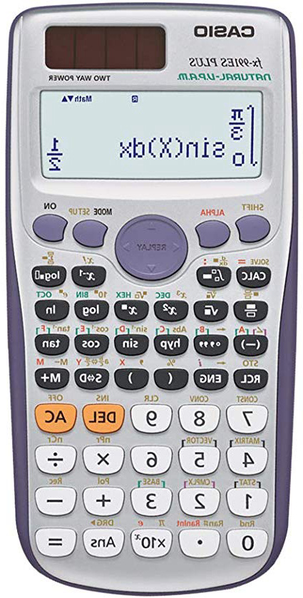 Casio FX-991ES PLUS - Calculadora científica (417 funciones, 15 + 10 + 2 dígitos, pantalla Natural), color gris
