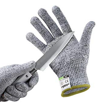 Guantes Anticorte, yokamira Guantes Resistentes a Los Cortes Nivel 5 Seguridad para Cocina Trabajo Mecanico y Jardín - Guantes Resistentes al Corte de Proteccion Certificación EN 388, 1 Par