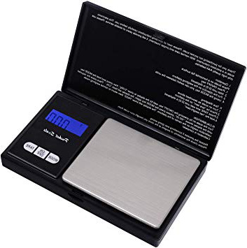 hblife Escala de Bolsillo de precisión (precisión de 0.01g a 200g), Escala de Cusine, Escala de joyería con Pantalla LCD y función de Tara (Negro)