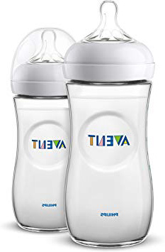 Philips Avent SCF036/27 - Biberón natural de 330 ml, Pack de 2 biberones, transparente