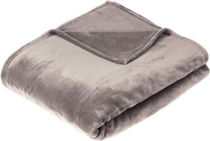 AmazonBasics - Manta de felpa suave - 127 x 152 cm - Gris