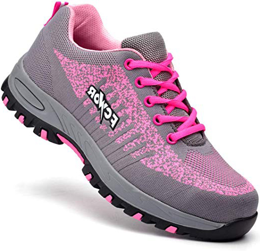 SROTER Unisex Zapatillas de Seguridad con Puntera de Acero Hombre Mujer Zapatos de Trabajo Transpirables Antideslizante Ligeras Comodas Zapatillas de Senderismo
