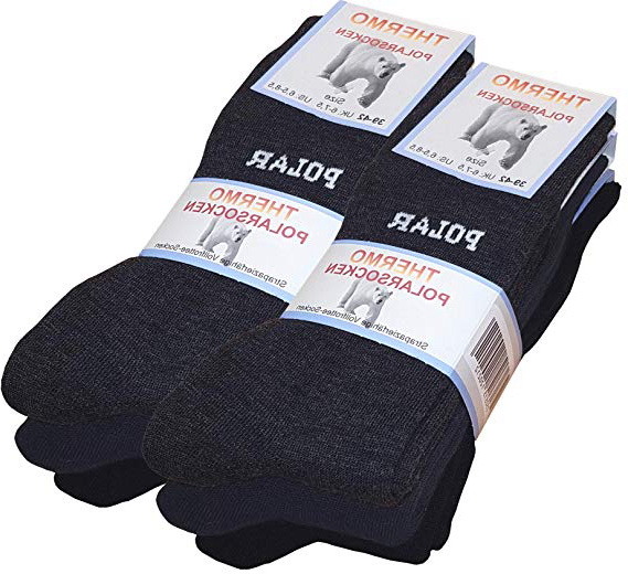 6 pares de calcetines polares, totalmente de rizo, gruesos y cálidos