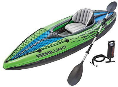 Intex 68305NP - Kayak hinchable Challenger K1 con un remo 274 x 76 x 33 cm