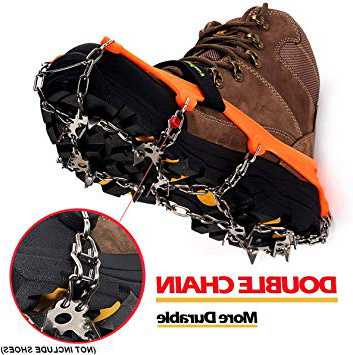 19 Dientes de Acero Inoxidable de Crampones Antideslizante Raquetas de Nieve,al Aire Libre de Esqui de Senderismo en Tipos Variedad de Terreno - by EnergeticSkyTM