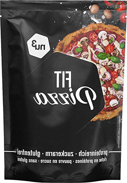 nu3 Fit Pizza baja en carbohidratos - 270 g de harina para pizza proteica sin levadura - 100% pizza vegana y libre de gluten - 15g de proteína por porción - Ideal durante dietas low carb