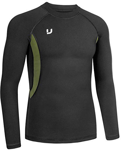UNIQUEBELLA Suit Esquí Térmica Ropa Interior Térmica Manga Larga Camiseta Deportes de Invierno para Hombre Capa Base Térmica Revestimiento de Vellón Inferior Secado Rápido
